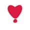 Heart Exclamation vector flat icon. Isolated Exclamation Heart emoji