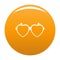 Heart eyeglasses icon orange