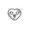 Heart Face With Tongue emoji line icon