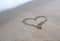 Heart figure sand