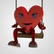 Heart figure swings for happiness