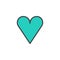 Heart filled outline icon