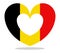 Heart with flag of belgium illustrated