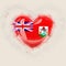 Heart with flag of bermuda