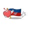 With heart flag philippines cartoon character mascot style