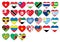 Heart flags set