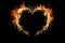 Heart flame frame simple. Generate Ai