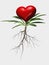 Heart Flower Metaphor Isolated