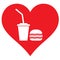 Heart, food and drink. I like to drink and eat.