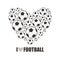 Heart from the footballs. I love Football