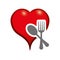 Heart fork spoon design