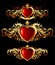 Heart forms with ornate elements