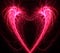 Heart fractal background