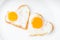 Heart fried eggs