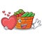 With heart fruit basket character cartoon