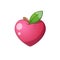 Heart fruit icon. Cartoon illustration.