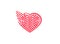 Heart full of little hearts set for logo design illustration on a white background