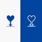 Heart, Gender, Symbol Line and Glyph Solid icon Blue banner
