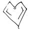 Heart of geometric shapes icon. Vector illustration triangular heart. Hand drawn heart