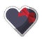 Heart giftbox present isolated icon