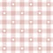 Heart gingham check plaid pattern in pink and white. Seamless herringbone textured tartan check plaid vector for dress, shirt.