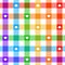 Heart gingham plaid pattern. Colorful vichy background. Seamless multicolored tartan vector for Valentines Day tablecloth.