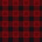 Heart gingham seamless pattern, black, red