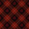 Heart gingham seamless pattern, black , red