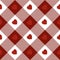 Heart gingham seamless pattern, red ,white