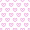 Heart glitter outline signs seamless pattern, vector background.
