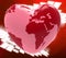 Heart Globe Means Valentine\'s Day And Earth