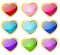 Heart glossy icons