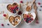 Heart granola food. Generate Ai