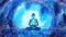 Heart green chakra human meditate mind mental health yoga spiritual healing meditation peace watercolor painting illustration