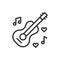 Heart Guitar Love Icon Or Logo Vector