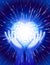 Heart Hand Light Beam Magic Power Love Background Blue