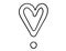 heart handdraw doodle. vector element clip art