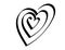 heart handdraw doodle. vector element. one line