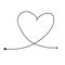 heart handdrawn frame doodle arrow love element