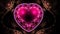 Heart HD animation. Animated fractal render, heart mutating, seamless loop. Romantic wedding background