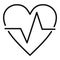 Heart health icon, outline style