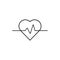 Heart health icon pulse on white background