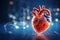 Heart of Health A Medical Background Featuring a Human Heart with a Cardiogram, Symbolizing Comprehensive Heart Care. created with