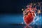 Heart of Health A Medical Background Featuring a Human Heart with a Cardiogram, Symbolizing Comprehensive Heart Care. created with