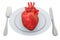 Heart Healthy Diet concept, 3D rendering