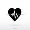 Heart and healthy icon. Soccer football sport sign and symbol.