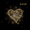 Heart. Heart. Gold Heart. Love. Romantic heart. Gold heart Frame Vector. Calligraphy heart background. Heart frame
