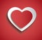 Heart in heart shape icon. Valentine`s day background