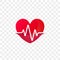 Heart heartbeat logo vector icon
