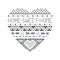 Heart home sweet home fair isle pattern vector